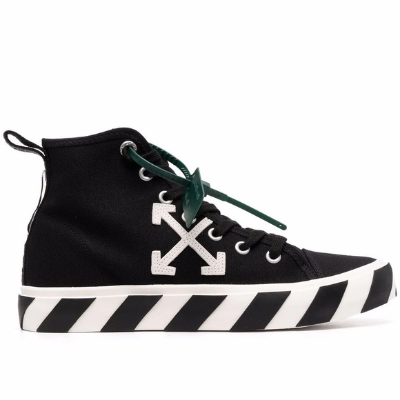 OFF WHITE Vulcanized Hi-Top Black Size 12 - Picture 1 of 1